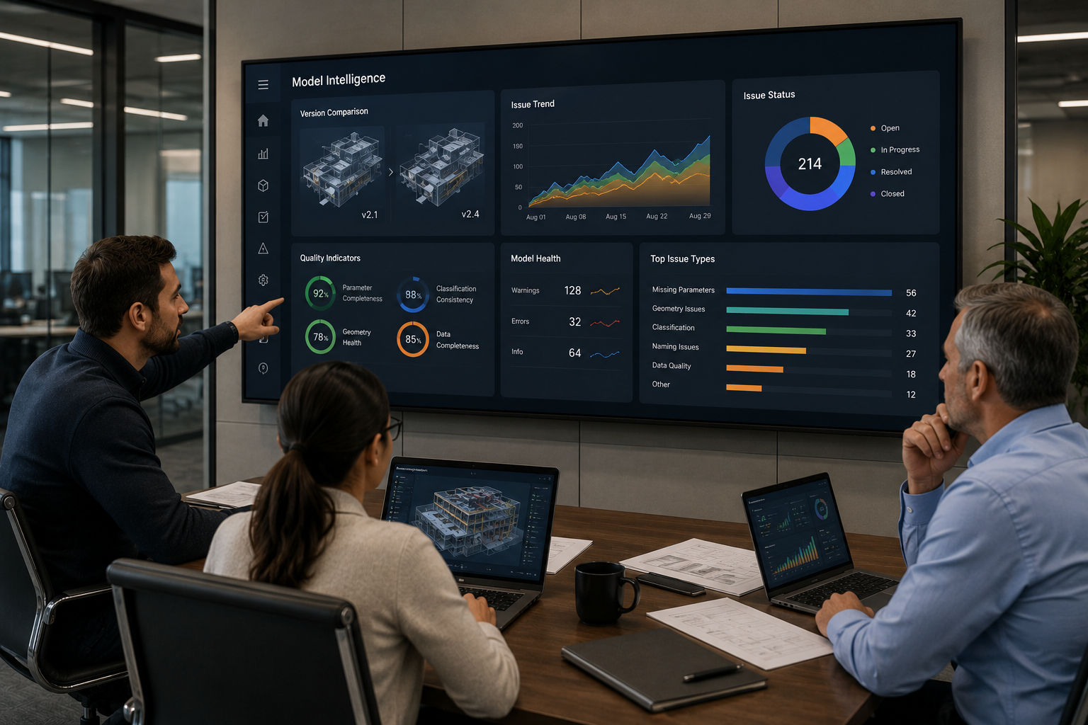 Turning BIM Models into Project Dashboards for Infrastructure Decision-Making
